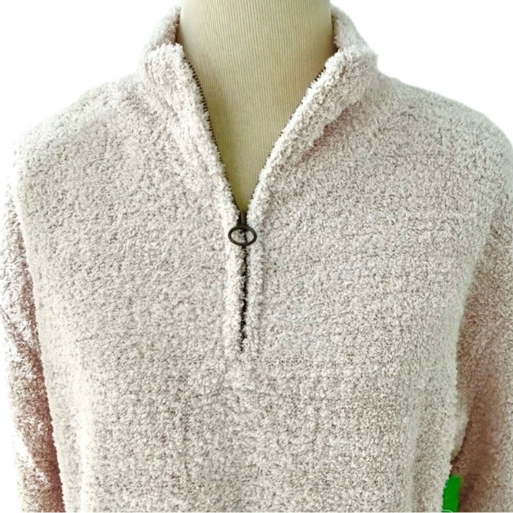🩷NWT Honeydew Intimates 1/4 Zip Light Pink Sherpa Pullover Size Small - Picture 7 of 9